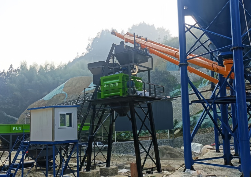 HZS75 concrete batching plant2