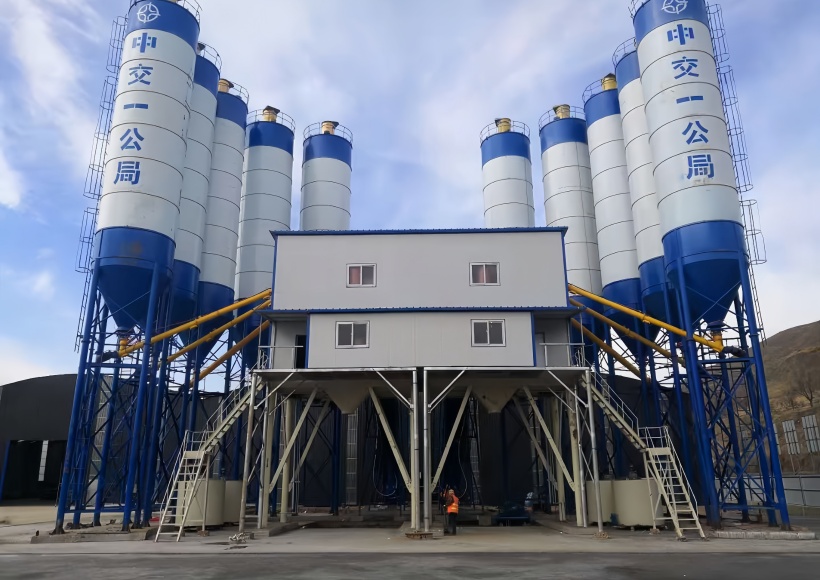 HZS120 concrete batching plant1